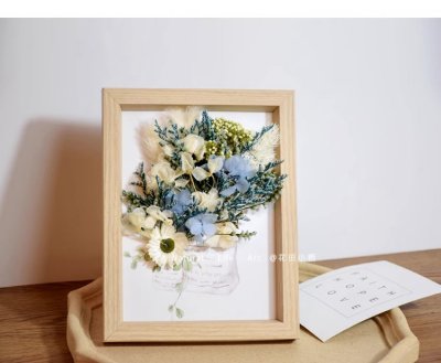 干花相框diy摆件
