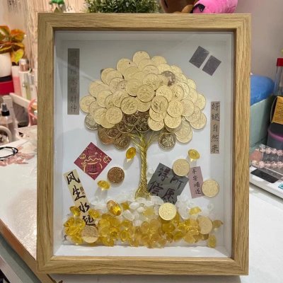 八方来财发财树桌摆